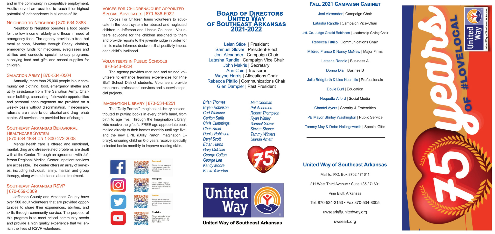 United Way of Southeast Arkansas Brochure 