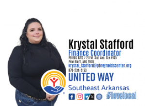 Krystal Stafford, Finance Coordinator, United Way Southeast Arkansas 